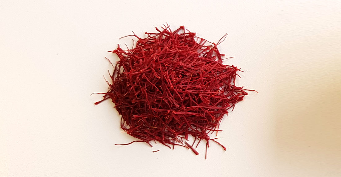 Cut filament of saffron