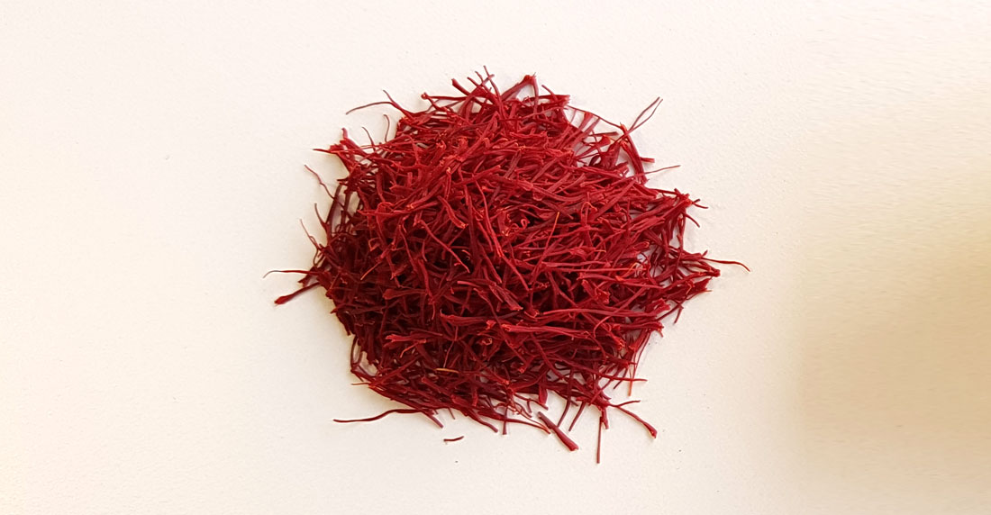 Cut filament of saffron