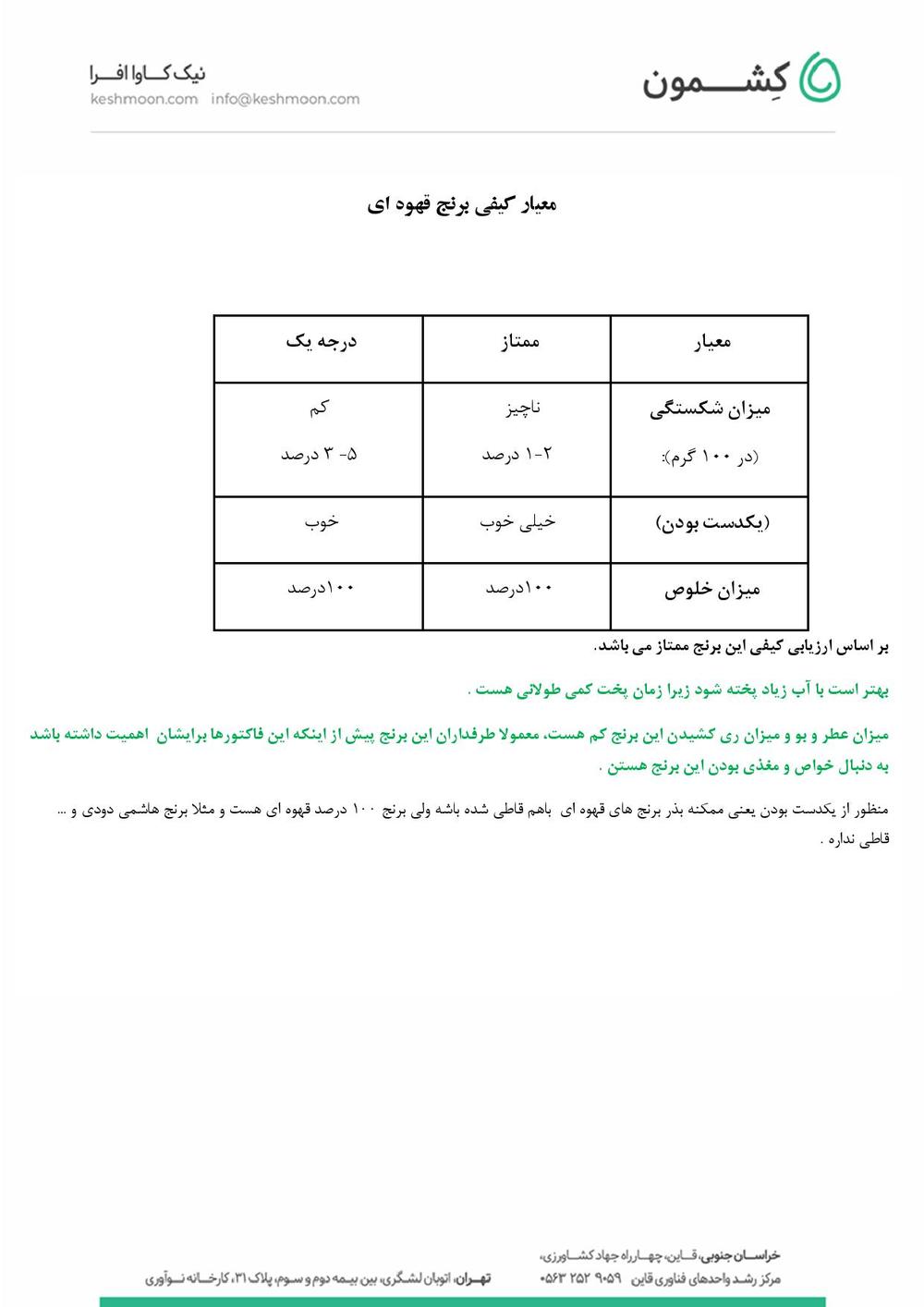 نتیجه آزمایش برنج قهوه‌ای 